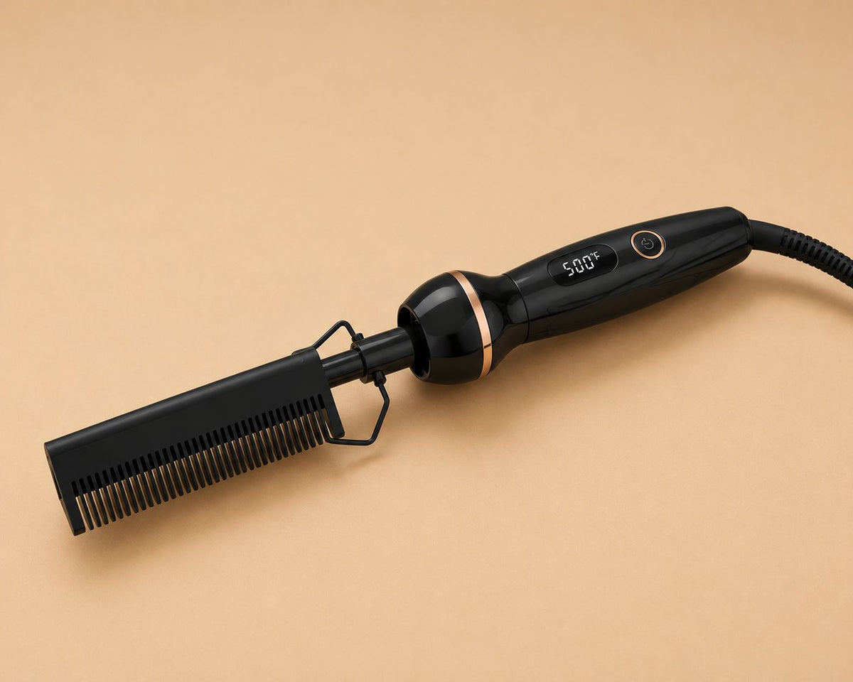 Peigne Chauffant Électrique Professionnel pour Perruques et Cheveux